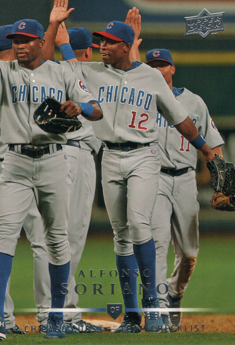 358 Alfonso Soriano Team Checklist Chicago Cubs 2008 Upper Deck