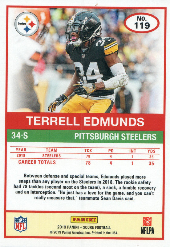 Pittsburgh Steelers 2019 Team Collection Player Cards