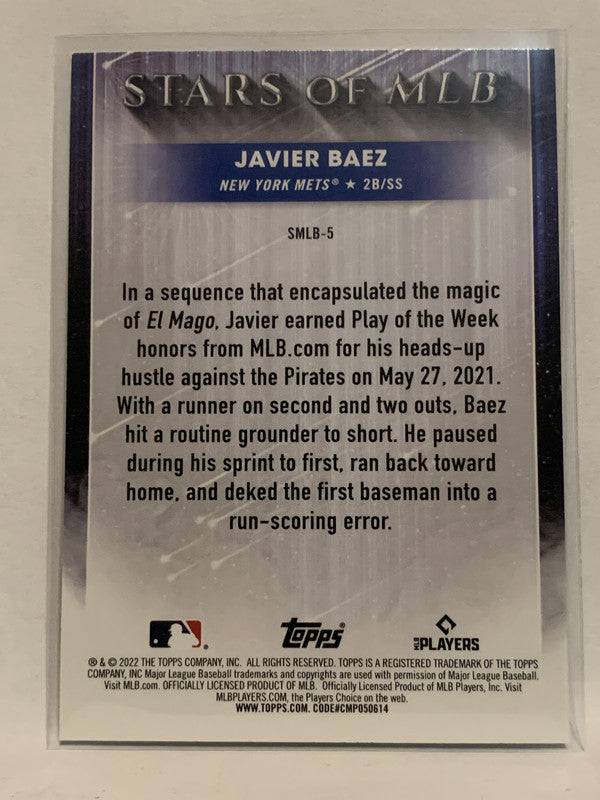 2022 Topps Series 1 Stars Of MLB Javier Baez Card #SMLB-5 New York