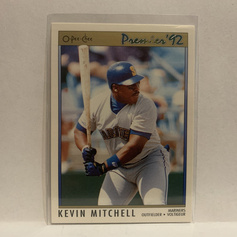 Kevin Mitchell autographed baseball card (Seattle Mariners) 1992 O Pee Chee  #97