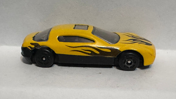 Yellow Flames Racer Unbranded Diecast Car