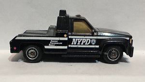 Black NYPD Tow GMC Wrecker MB188 1/72 1987 Matchbox Diecast Car