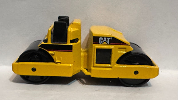 Yellow CAT Road Steam Roller 1997 Matchbox Diecast Car