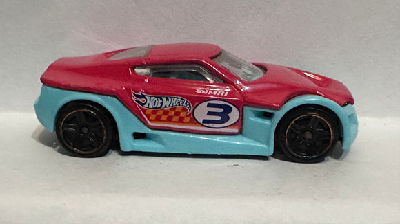 Red #3 Symbolic  Hot Wheels Diecast Car