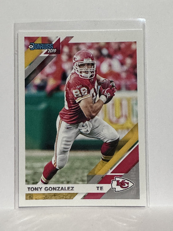 #8 Tony Gonzalez Kansas City Chiefs 2019 Donruss Football Card