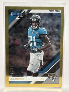 #126 A.J. Bouye 34/50 Gold Press Proof Jacksonville Jaguars 2019 Donruss Football Card