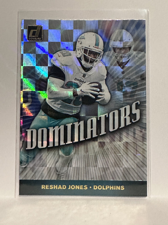 #DOM-38 Reshad Jones Dominators Miami Dolphins 2019 Donruss Football Card