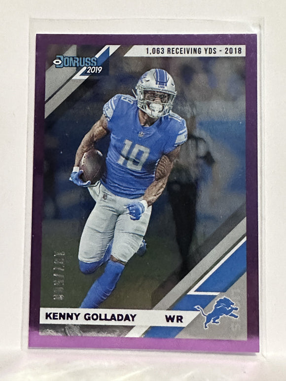 #94 Kenny Golladay 137/500 Purple Detroit Lions 2019 Donruss Football Card