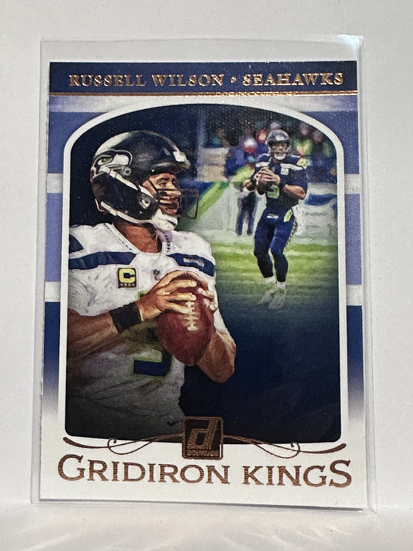 #GK-13 Russell Wilson Gridiron Kings Seattle Seahawks 2019 Donruss Football Card