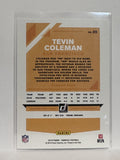 #20 Tevin Coleman 33/100 Silver Press Proof San Francisco 49ers 2019 Donruss Football Card