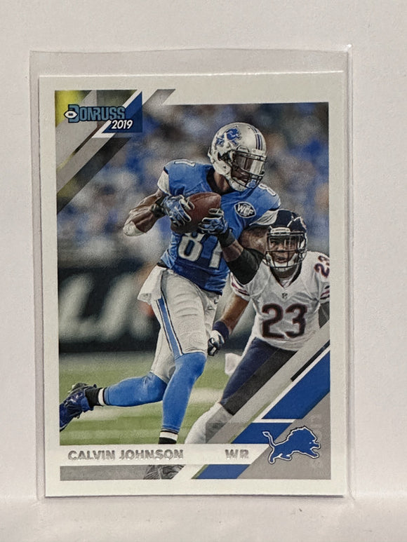 #97 Calvin Johnson Detroit Lions 2019 Donruss Football Card