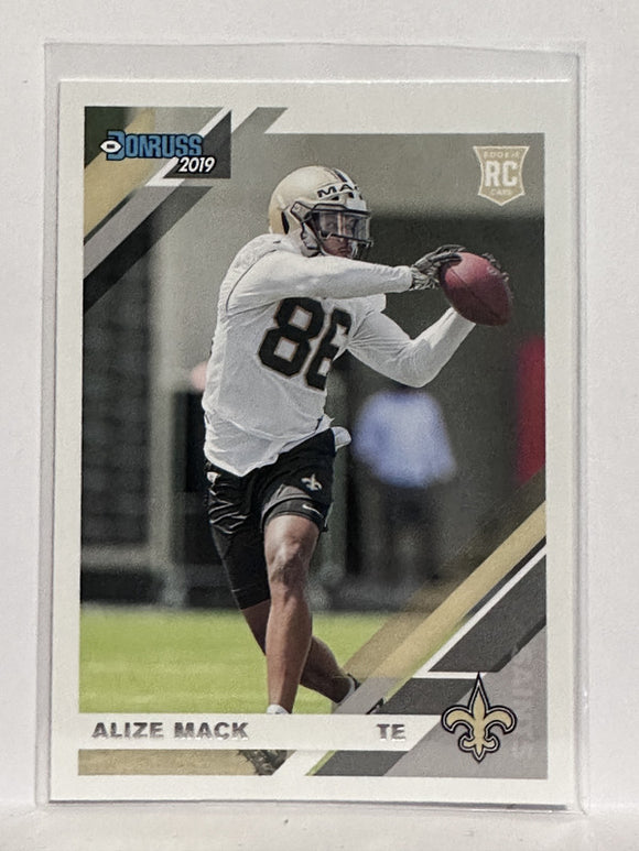 #289 Alize Mack Rookie New Orlean Saints 2019 Donruss Football Card