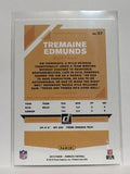 #37 Tremaine Edmunds Buffalo Bills 2019 Donruss Football Card