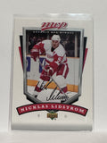 #105 Nicklas Lidstrom Silver Scripts  06-07 Upper Deck MVP Hockey Card