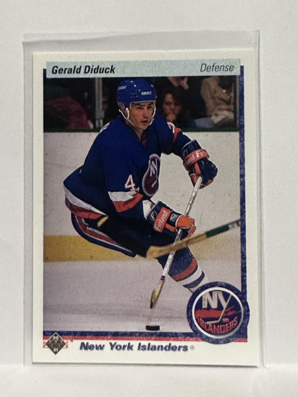 #390 Gerald Diduck New York Islanders 90-91 Upper Deck Hockey Card