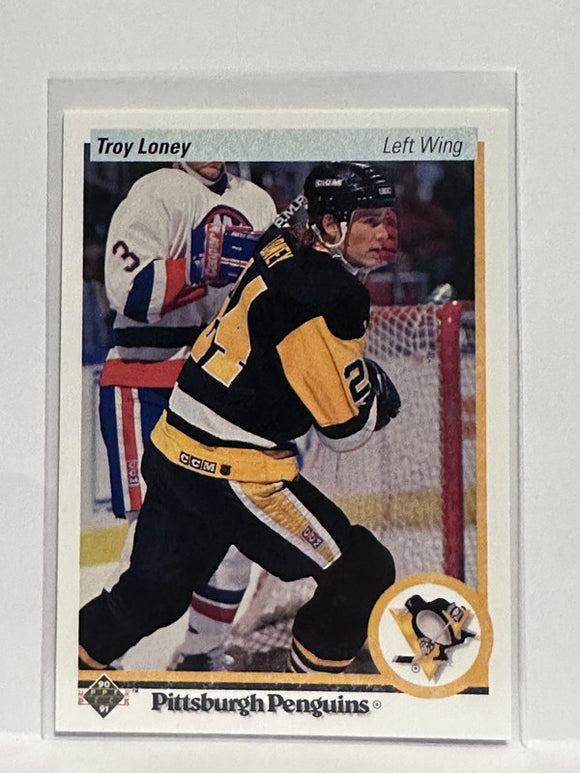 #367 Troy Loney Pittsburgh Penguins 90-91 Upper Deck Hockey Card