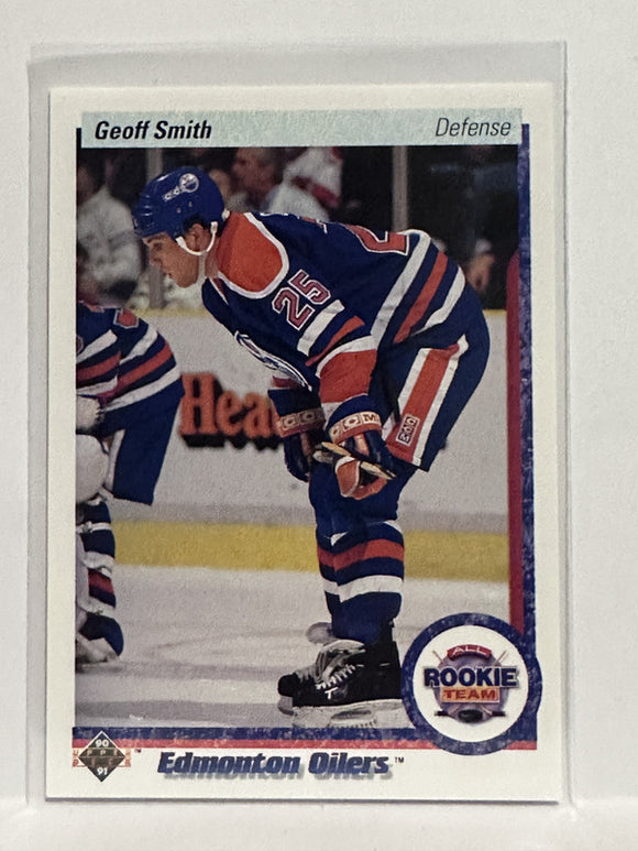 #326 Geoff Smith Rookie Team Edmonton Oilers 90-91 Upper Deck Hockey Card