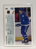 #295 Curtis Leschyshyn Quebec Nordiques 90-91 Upper Deck Hockey Card