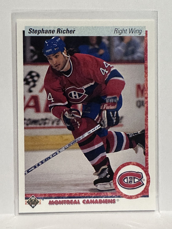 #276 Stephane Richer Montreal Canadiens 90-91 Upper Deck Hockey Card