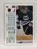 #192 Dean Evason Hartford Whalers 90-91 Upper Deck Hockey Card