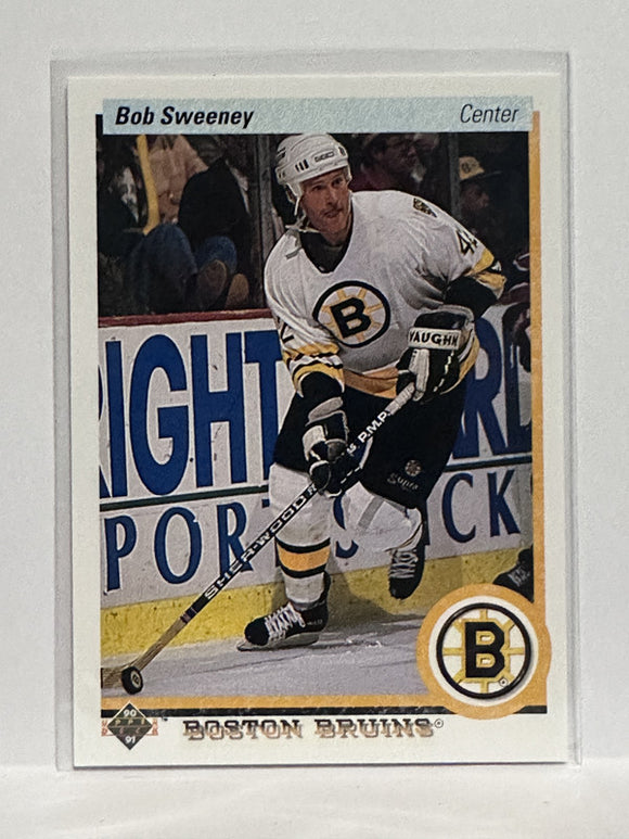 #198 Bob Sweeney Boston Bruins 90-91 Upper Deck Hockey Card