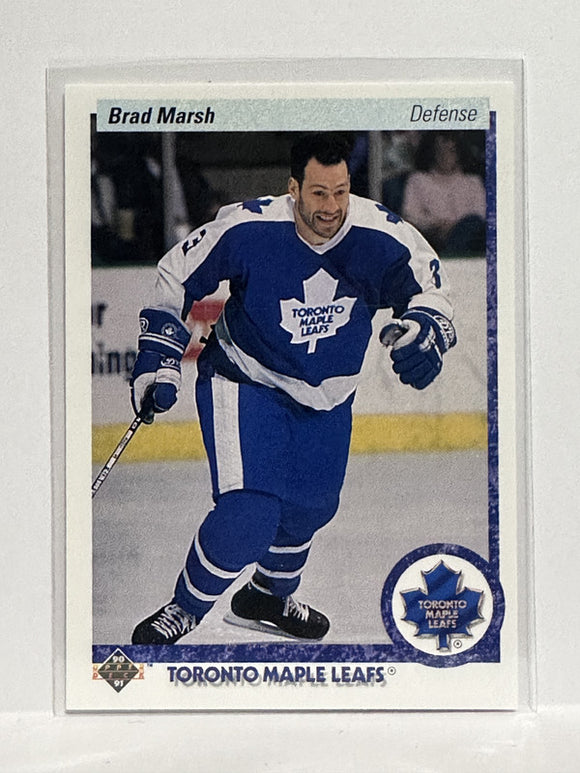 #199 Brad Marsh Toronto Maple Leafs 90-91 Upper Deck Hockey Card