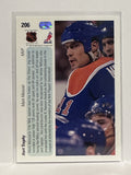 #206 Mark Messier Hart Trophy Edmonton Oilers 90-91 Upper Deck Hockey Card