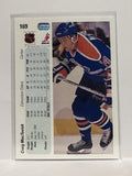 #169 Craig MacTavish Edmonton Oilers 90-91 Upper Deck Hockey Card