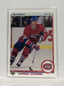 #174 Chris Chelios Montreal Canadiens 90-91 Upper Deck Hockey Card