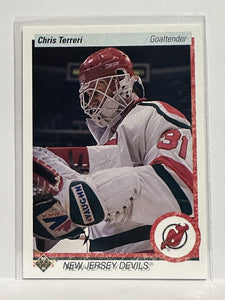 #183 Chris Terreri New Jersey Devils 90-91 Upper Deck Hockey Card