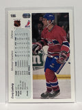 #186 Craig Ludwig Montreal Canadiens 90-91 Upper Deck Hockey Card