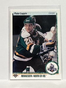 #235 Peter Lappin Star Rookie Minnesota North Stars 90-91 Upper Deck Hockey Card