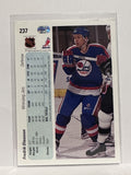 #237 Fredrik Olausson Winnipeg Jets 90-91 Upper Deck Hockey Card