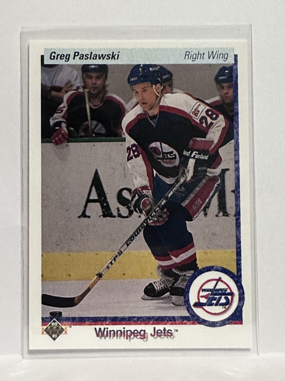 #239 Grey Paslawski Winnipeg Jets 90-91 Upper Deck Hockey Card