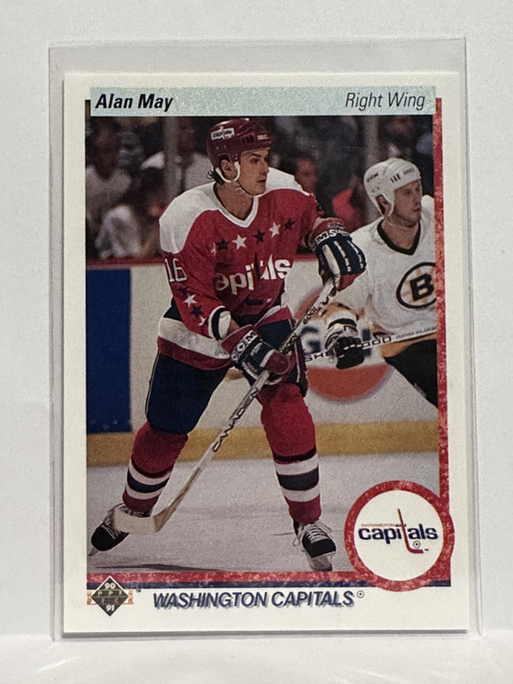 #240 Alan May Washington Capitals 90-91 Upper Deck Hockey Card