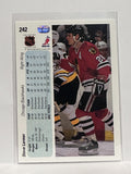 #242 Steve Larmer Chicago Blackhawks 90-91 Upper Deck Hockey Card