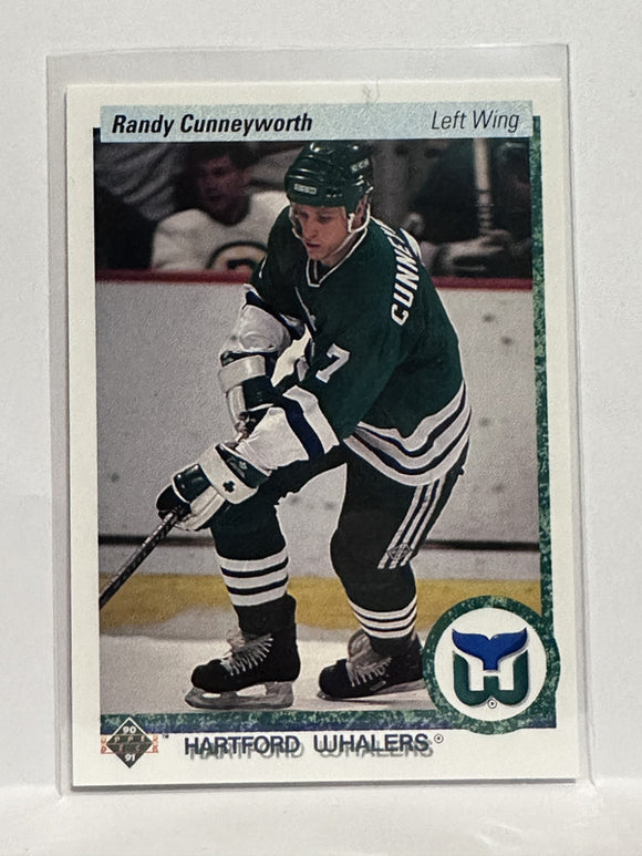 #268 Randy Cunneyworth Hartford Whalers 90-91 Upper Deck Hockey Card