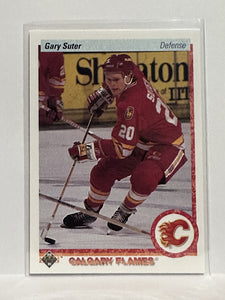 #273 Gary Suter Calgary Flames 90-91 Upper Deck Hockey Card