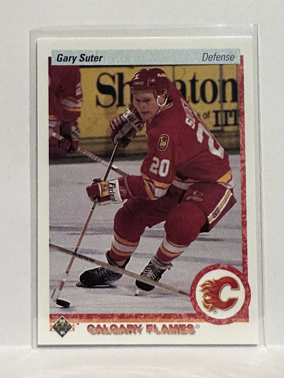 #273 Gary Suter Calgary Flames 90-91 Upper Deck Hockey Card