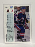 #216 Dave Mcllwain Winnipeg Jets 90-91 Upper Deck Hockey Card