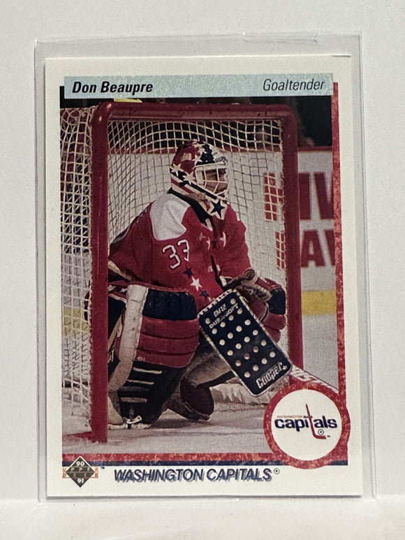 #217 Don Beaupre Washington Capitals 90-91 Upper Deck Hockey Card