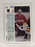 #217 Don Beaupre Washington Capitals 90-91 Upper Deck Hockey Card