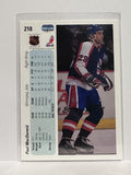 #218 Paul MacDermid Winnipeg Jets 90-91 Upper Deck Hockey Card