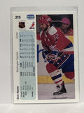 #219 Dale Hunter Washington Capitals 90-91 Upper Deck Hockey Card