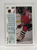 #221 Steve Thomas Chicago Blackhawks 90-91 Upper Deck Hockey Card