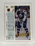 #222 Ed Olezyk Toronto Maple Leafs 90-91 Upper Deck Hockey Card