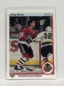 #223 Doug Wilson Chicago Blackhawks 90-91 Upper Deck Hockey Card