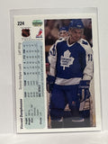 #224 Vincent Damphousse Toronto Maple Leafs 90-91 Upper Deck Hockey Card