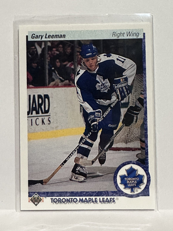 #243 Gary Leeman   Toronto Maple Leafs 90-91 Upper Deck Hockey Card