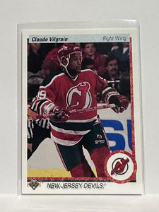 #250 Claude Vilgrain New Jersey Devils 90-91 Upper Deck Hockey Card